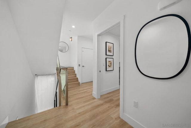 hall featuring light hardwood / wood-style floors