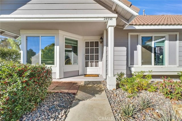 view of doorway to property