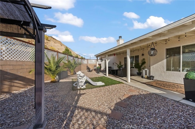 view of yard with a patio