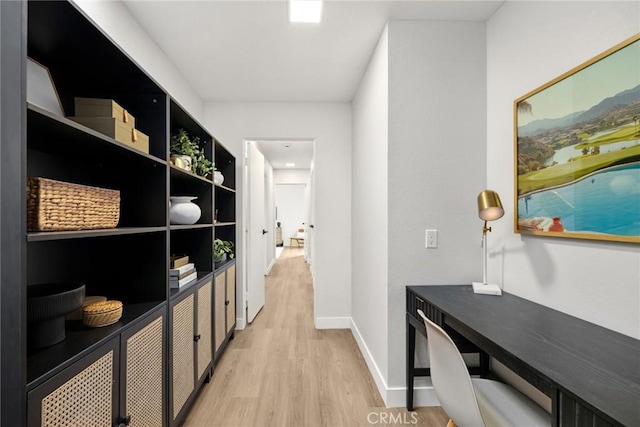 hallway featuring light hardwood / wood-style floors