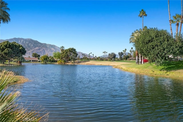 view of water feature featuring a mountain view