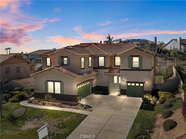 view of front of home featuring a garage