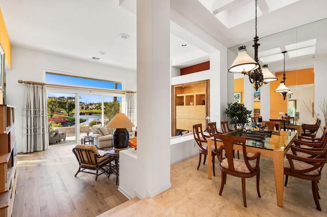 dining area featuring light hardwood / wood-style flooring