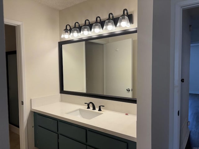4115 Cyprus Island Ct, Fallbrook, CA 92028 - bathroom with vanity and a textured ceiling