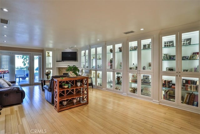 interior space featuring light hardwood / wood-style floors