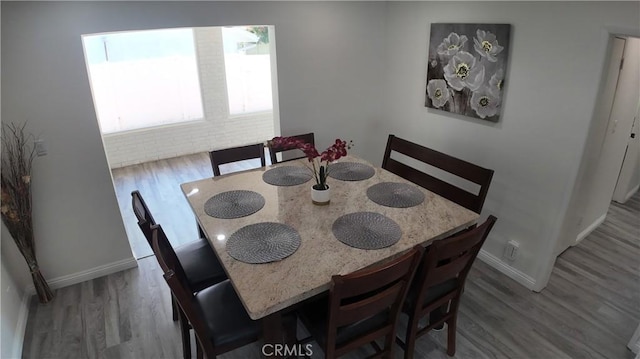 dining room featuring hardwood / wood-style flooring