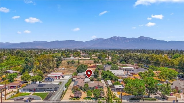 bird's eye view featuring a mountain view