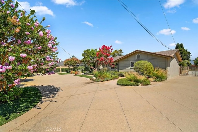 view of front of house with a patio area