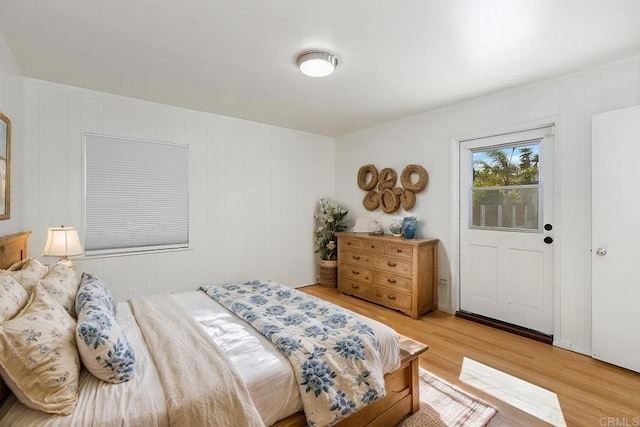 bedroom with wood-type flooring