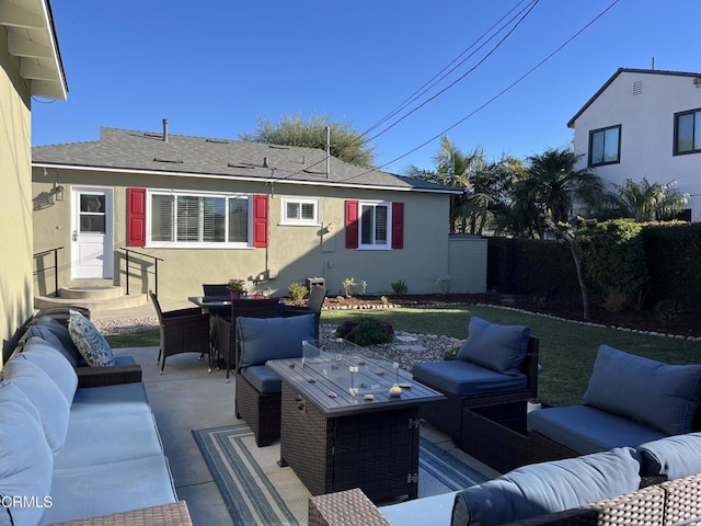 view of patio featuring outdoor lounge area