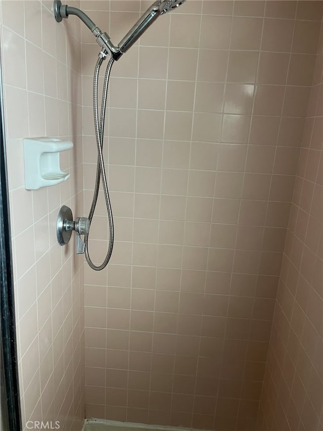 room details featuring tiled shower