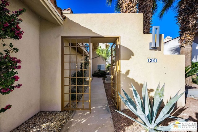 view of doorway to property