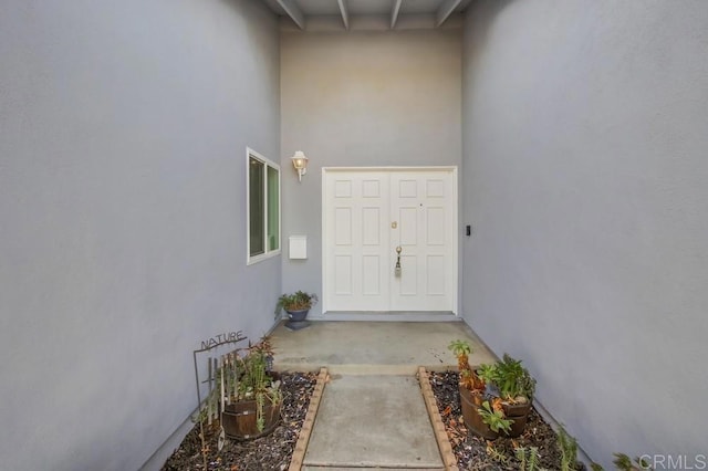 view of doorway to property