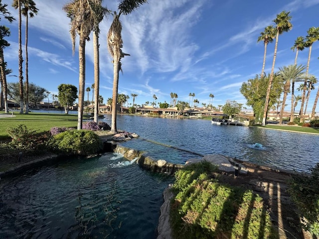 view of water feature