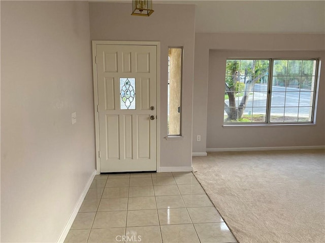 view of tiled foyer