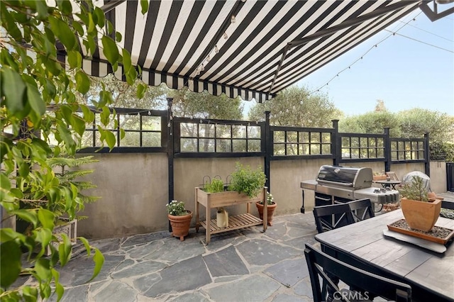 view of patio / terrace featuring area for grilling