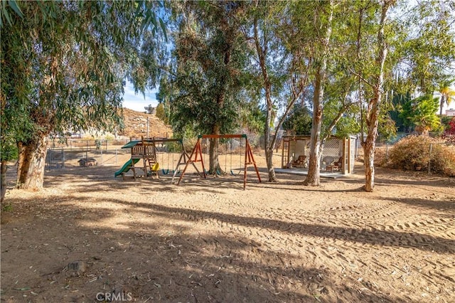 view of jungle gym