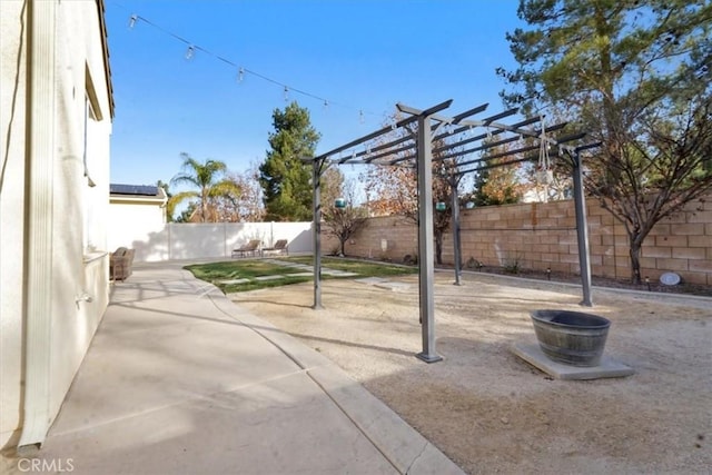 view of patio with a pergola