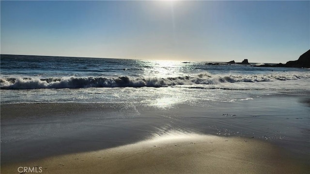 water view with a view of the beach