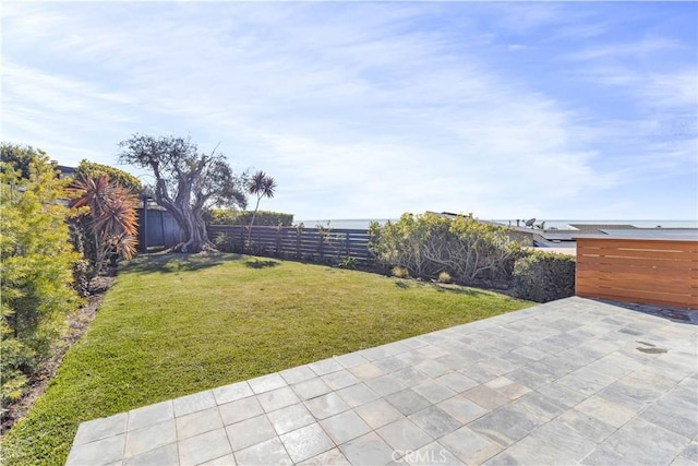 view of yard with a patio area