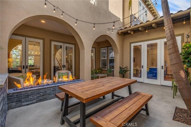 view of patio with french doors