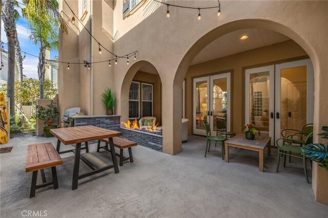 view of patio with french doors