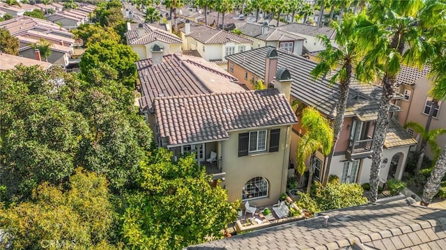 aerial view with a residential view