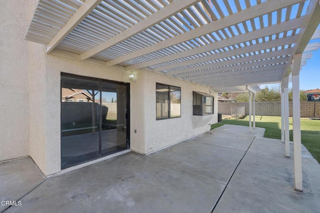 view of patio / terrace featuring a pergola