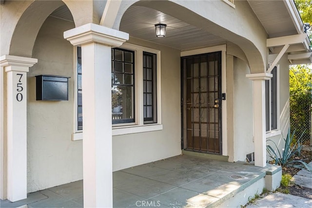 view of doorway to property