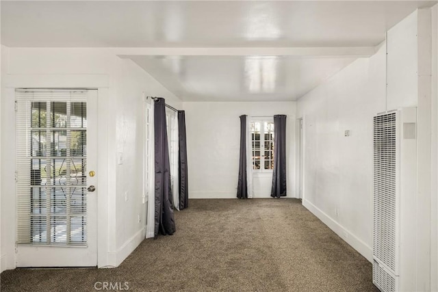 hallway featuring carpet flooring