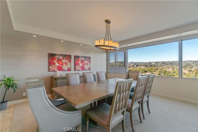 view of dining space