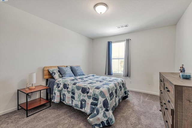 bedroom with carpet