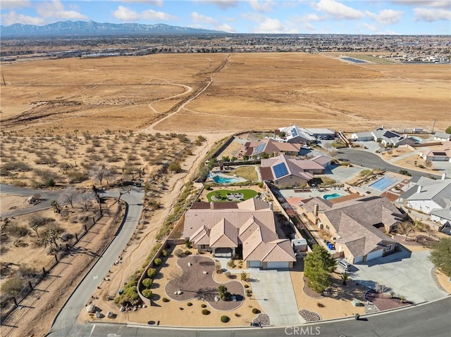 bird's eye view featuring a mountain view