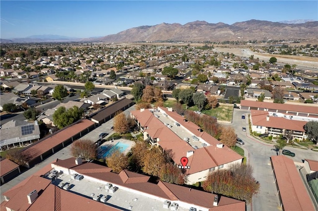 aerial view featuring a mountain view