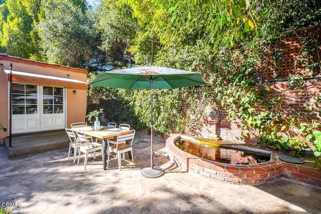 view of patio with french doors