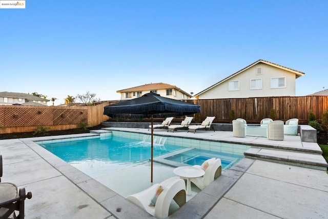 view of pool with a patio