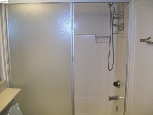 bathroom with shower / bath combination and vanity