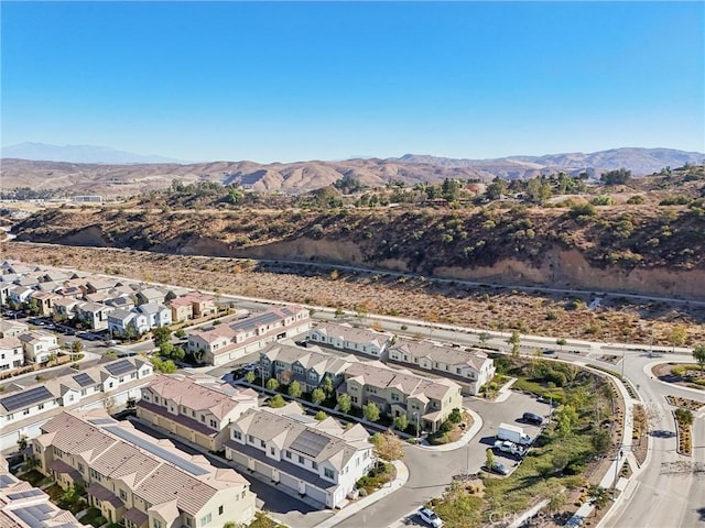 bird's eye view featuring a mountain view