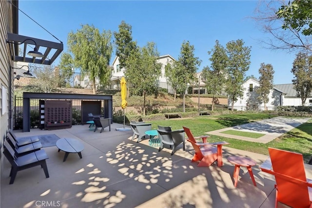 view of patio / terrace featuring a gazebo