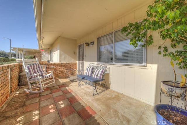 view of patio with covered porch