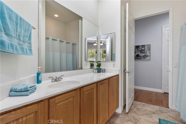 bathroom featuring vanity