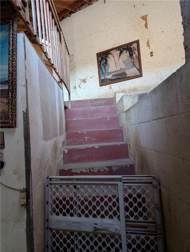 view of stairway