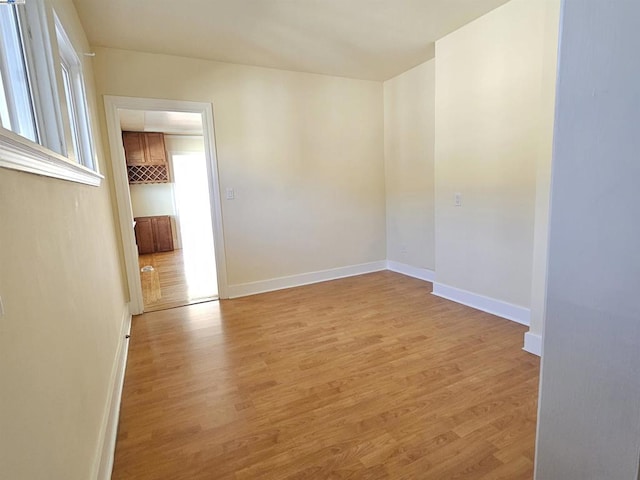 empty room featuring light hardwood / wood-style floors