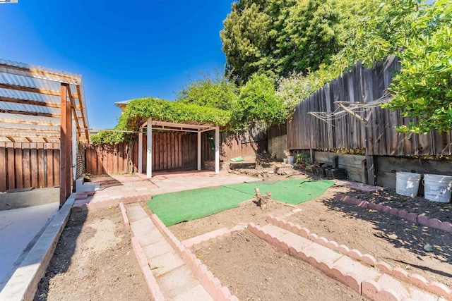 view of yard with a patio