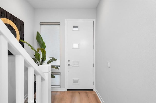 entryway featuring light hardwood / wood-style floors