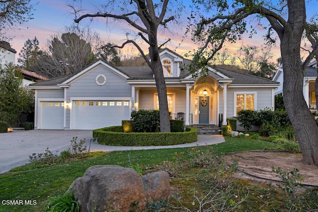 view of front of home featuring a garage