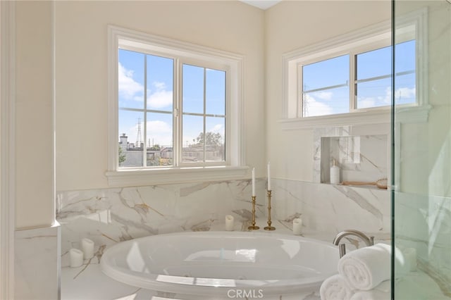 bathroom with a bathing tub