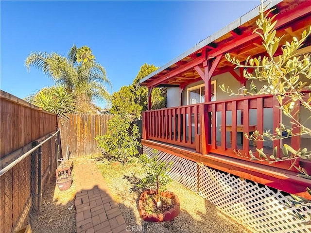 view of wooden deck