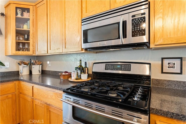 kitchen with appliances with stainless steel finishes