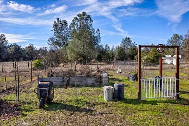 view of yard with cooling unit